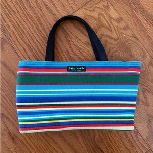 Kate Spade Multicolor Striped Handbag Purse y2k retro